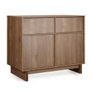 Commode 2 tiroirs 2 portes Kyo Walnut
