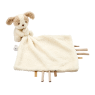 Doudou calin couverture chien Teddy Bouclette 27x27cm - Blanc - nattou