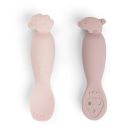 Set de 2 cuillères d'apprentissage Tiny Farm Rose