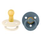 Lot de 2 sucettes en caoutchouc 6-18m Ivory et Petrol