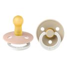 Lot de 2 sucettes de nuit en caoutchouc 6-18m Glow Vanilla et Dark Oak