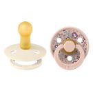 Lot de 2 sucettes en caoutchouc 6-18m Lavender Blush