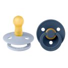 Lot de 2 sucettes en caoutchouc 6-18m Dusty Blue et Steel Blue
