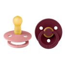 Lot de 2 sucettes en caoutchouc 6-18m Dusty Pink Elderberry