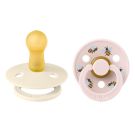 Lot de 2 sucettes en caoutchouc 6-18m Ivory Petal