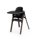 Chaise haute Steps Black/Warm Brown