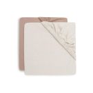 Lot de 2 draps-housses Jersey Basics 60x120cm Terra/Oatmeal