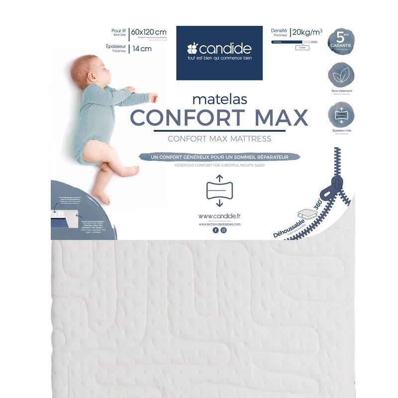 Matelas Confort Max 14cm 60x120cm - candide