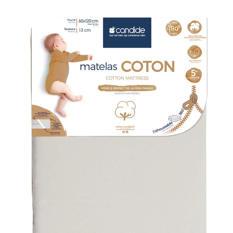 Matelas Coton 60x120cm - candide