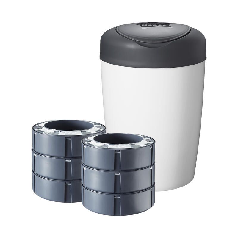 Starter Pack Simplee Poubelle Gris + 6 Recharges Tommee Tippee - tommeetippee