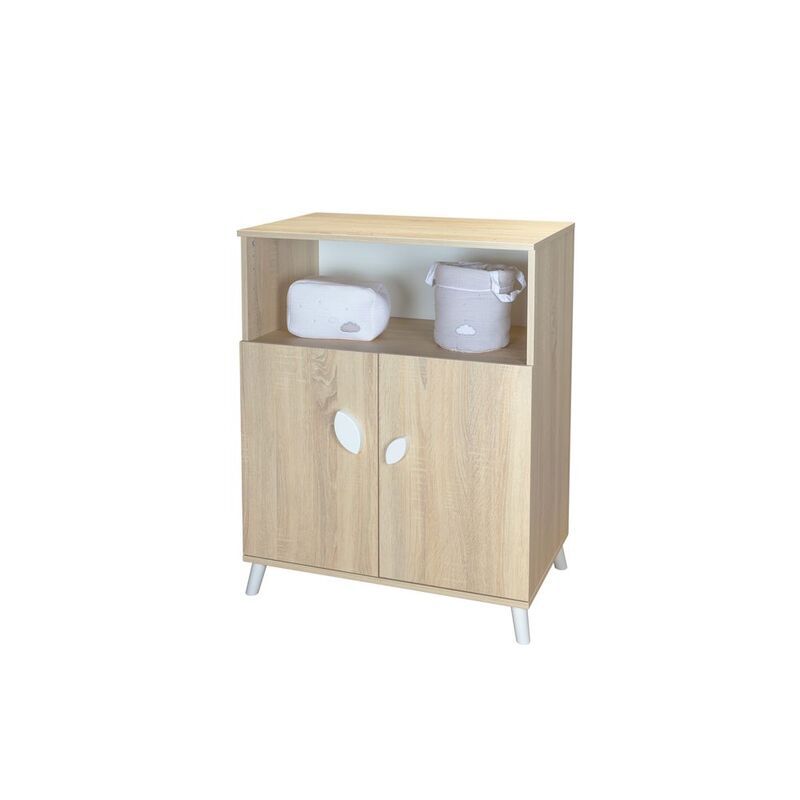 Commode à langer 1 niche 2 portes Eden - sauthon