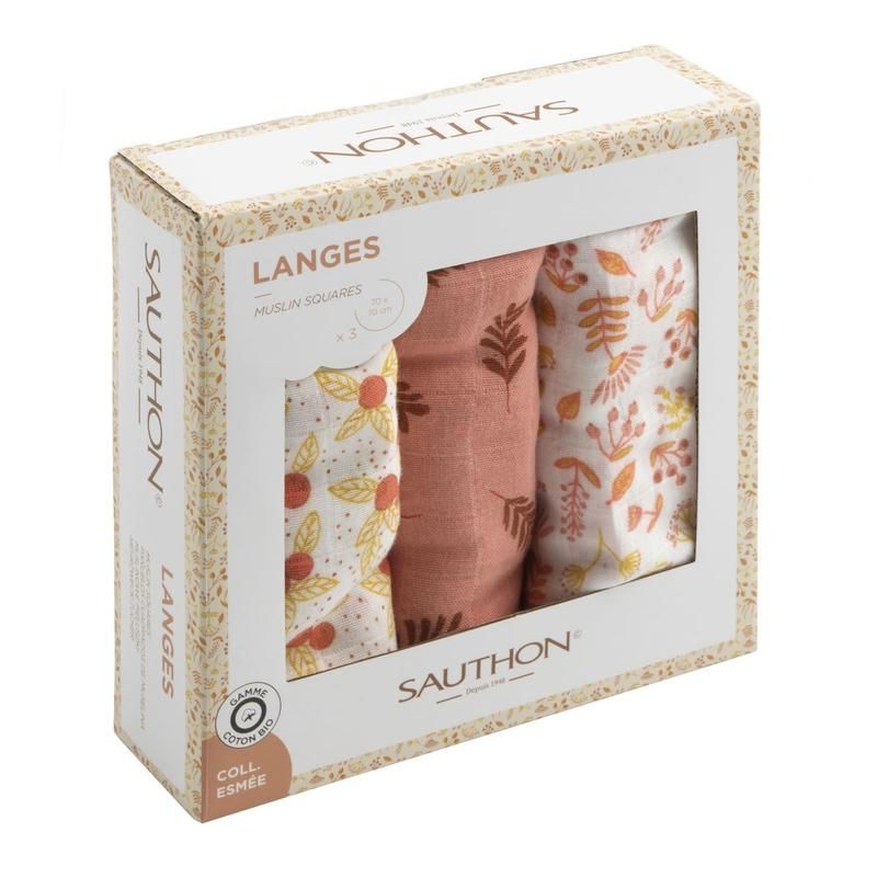 Langes 70x70cm X3 Esmee 70x70cm - sauthon baby deco