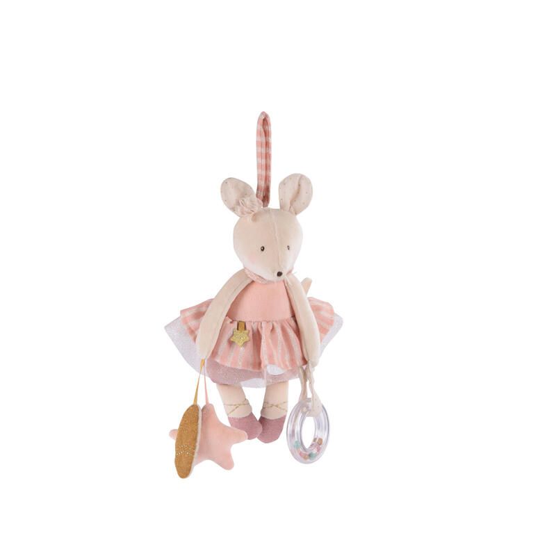 Souris Dactivites A Suspendre La Petite Ecole De Danse Rose/Crme Moulin Roty La Petite Cole De Danse - moulin roty