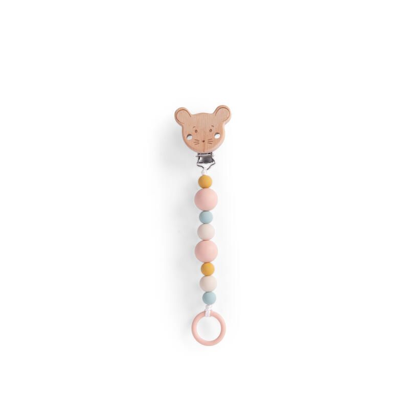Attache-tetine Bois Et Silicone Souris La Petite Ecole De Danse Multicolore Moulin Roty La Petite Cole De Danse - moulin roty