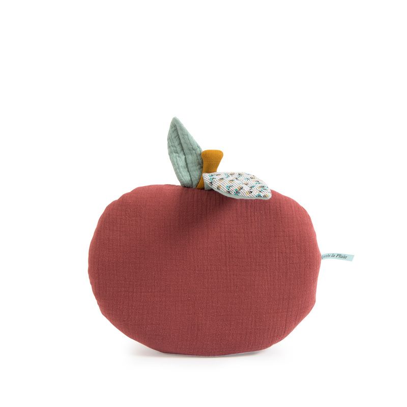 Coussin Pomme Apres La Pluie Rouge - moulin roty
