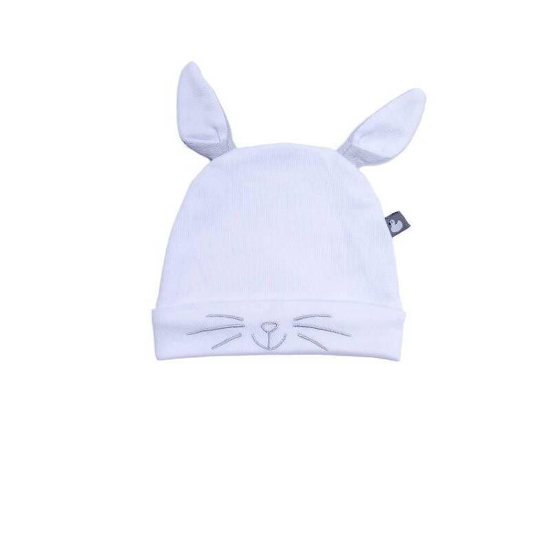 Bonnet Naissance Double Pur Coton Petit Lapin Avec Oreilles - bb&co