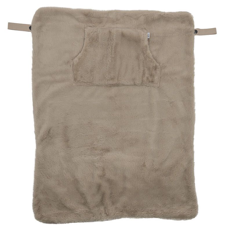 Couverture Nomade Fausse Fourrure Angora Beige - bb&co