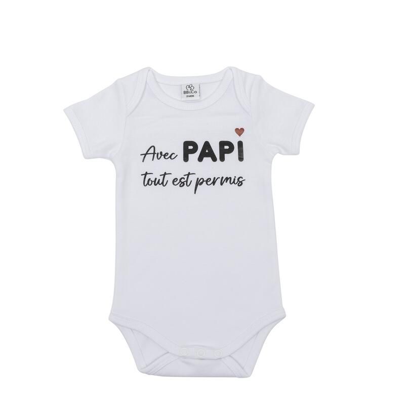 Body Mc Avec Papi 3m Blanc - bb&co