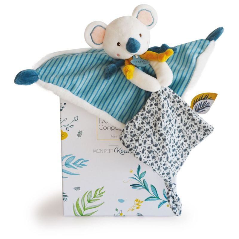 Yoca Le Koala Doudou Doudou Sensoriel 25cm Blanc - doudou et compagnie