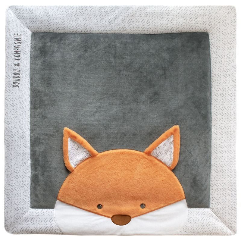 Tapis De Parc Tapidou Doudou... Et Compagnie 100x100cm Renard - doudou et compagnie