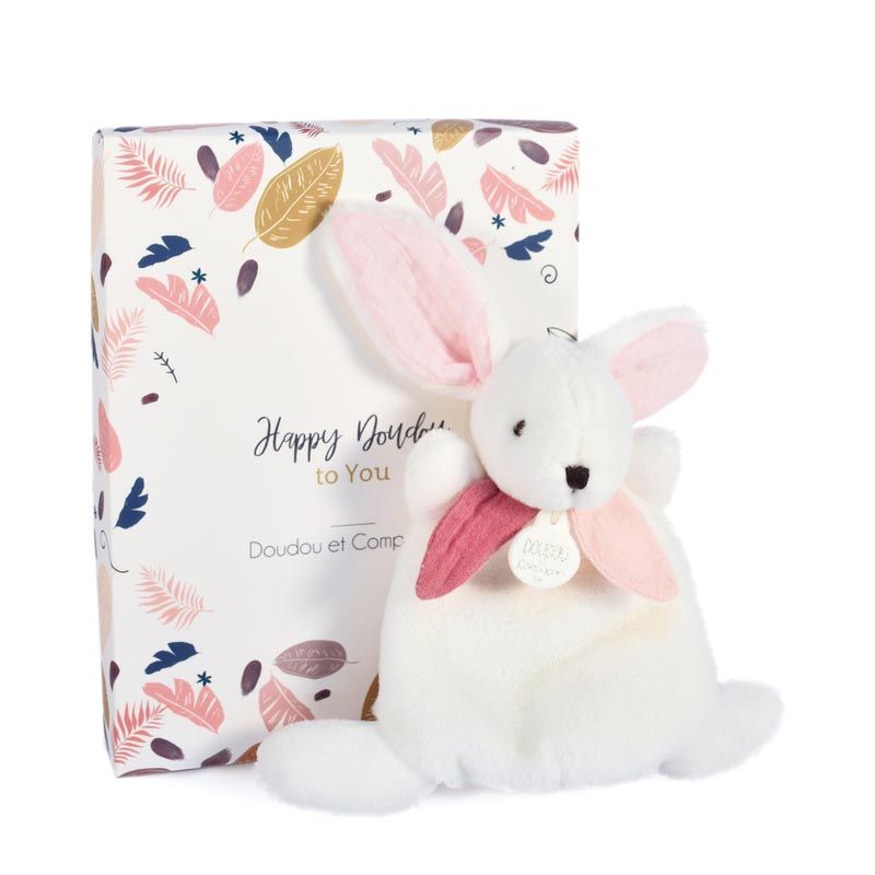Doudou Happy Boho Doudou Sensoriel 17cm Blanc - doudou et compagnie