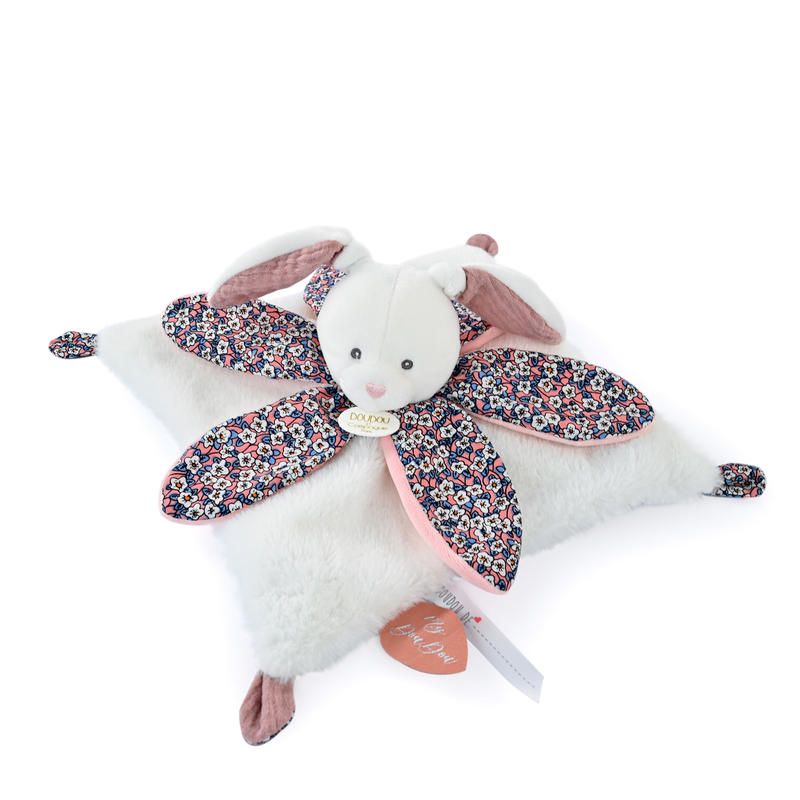 Doudou Bohaime Lapin Doudou Sensoriel 27cm Rose - doudou et compagnie