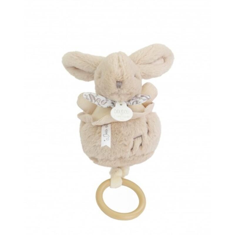 Boite à musique lapin doudou 20cm Beige - doudou et compagnie