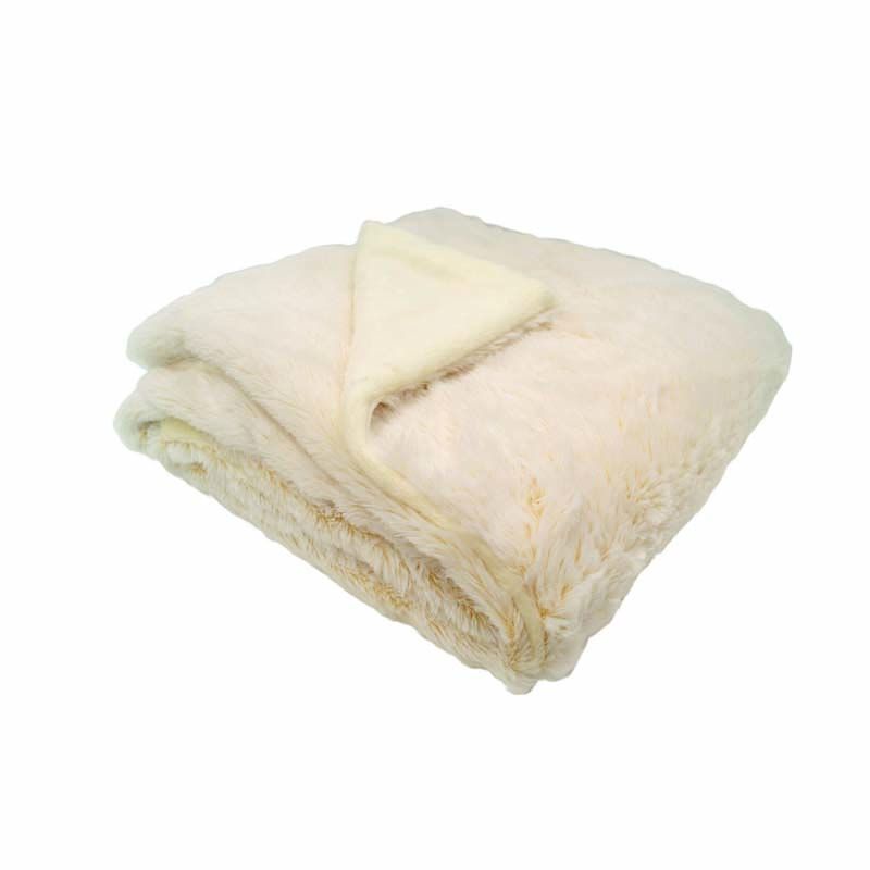 Couverture Snow Doublee Microdoux Creme Creme Domiva Snow - domiva