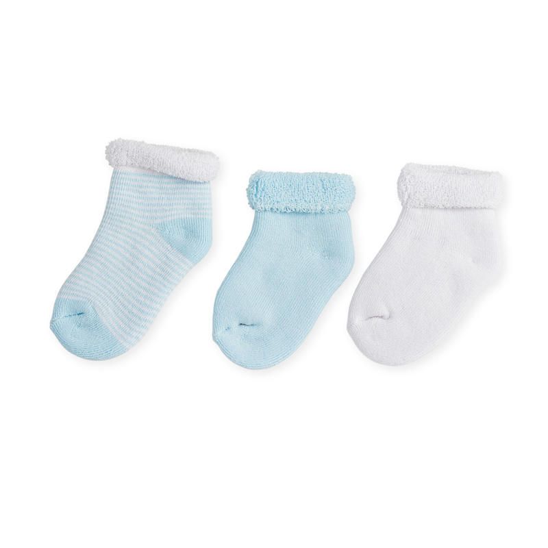 Lot De 3 Chaussettes Maille Bouclette - Bleue - trois kilos sept