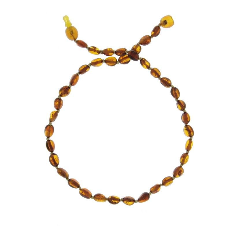 Collier Enfant Ambre - Olives - Clips Cognac - baltic way shop