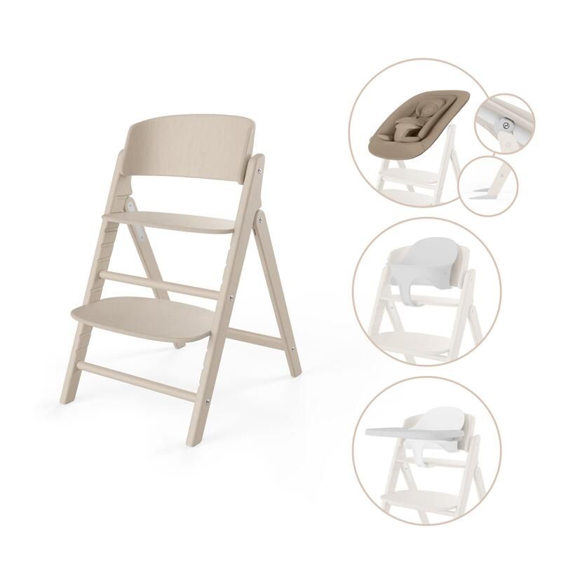 Chaise Haute Click Fold 4-en-1 Gold Bois - cybex