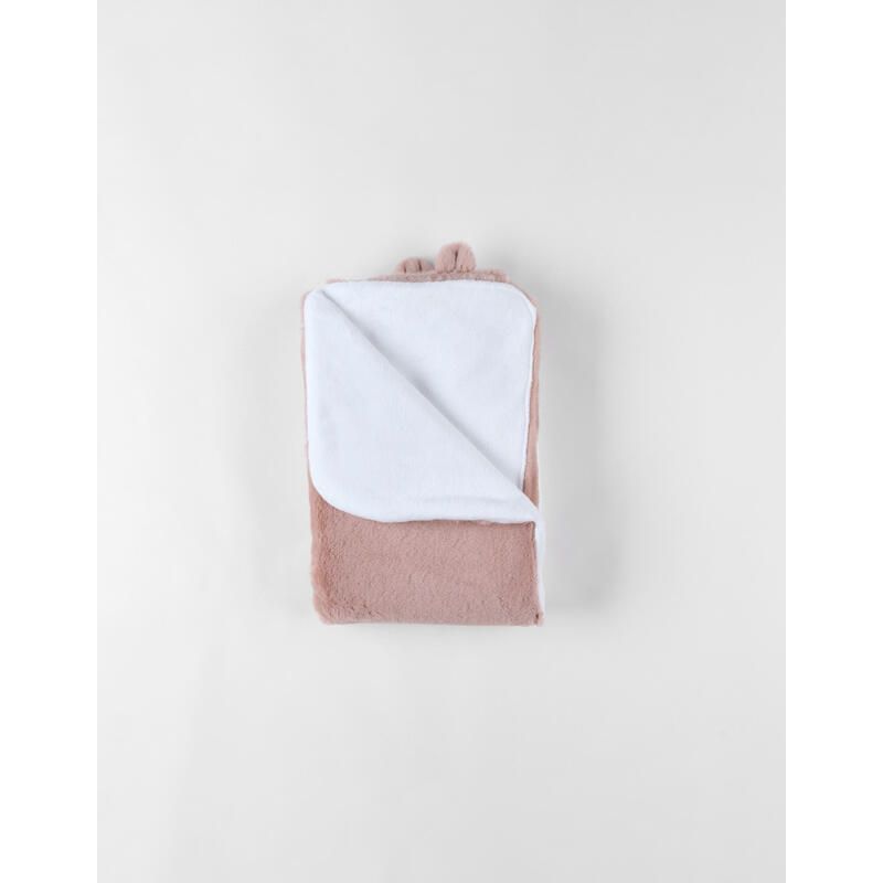 Mm24 Couverture Ouatinee 75x100cm En Fausse Fourrure, Rose Pale Mix Match 75x100 Cm Rose - noukie 's