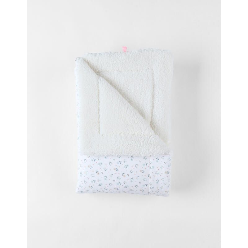 Mm24 Couverture Ouatinee Jersey Sherpa 75x100, Romance Mix Match 75x100 Cm Blanc - noukie 's