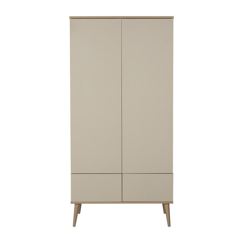 Armoire 2 portes 2 tiroirs Flow Argile - quax