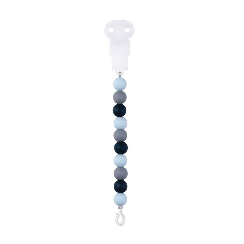 Attache Tetine Silicone Bleu Marine Gris Bleu Clair - nattou