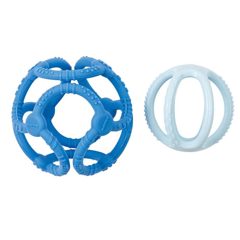 Set De 2 Balles En Silicone Bleue - nattou