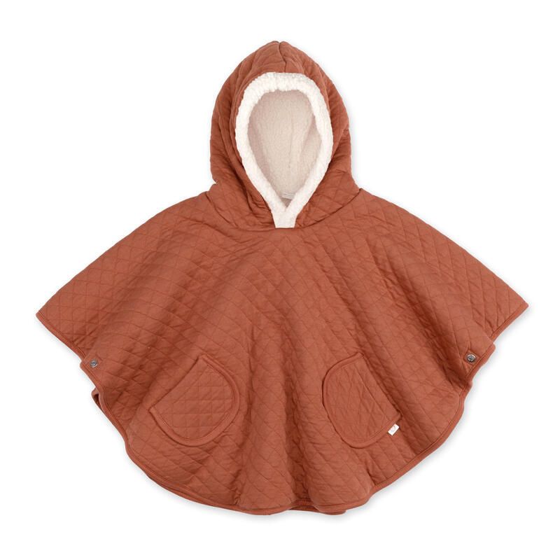 Poncho De Voyage Jersey Quilt 9-36m Brick - bemini