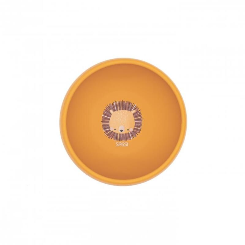 Bol en silicone à ventouse Chompy le lion Jaune - sassi