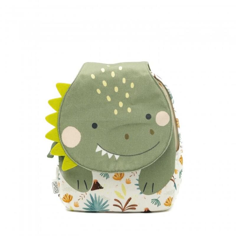 Mini sac à dos A5 Cracky le dinosaure Vert - sassi