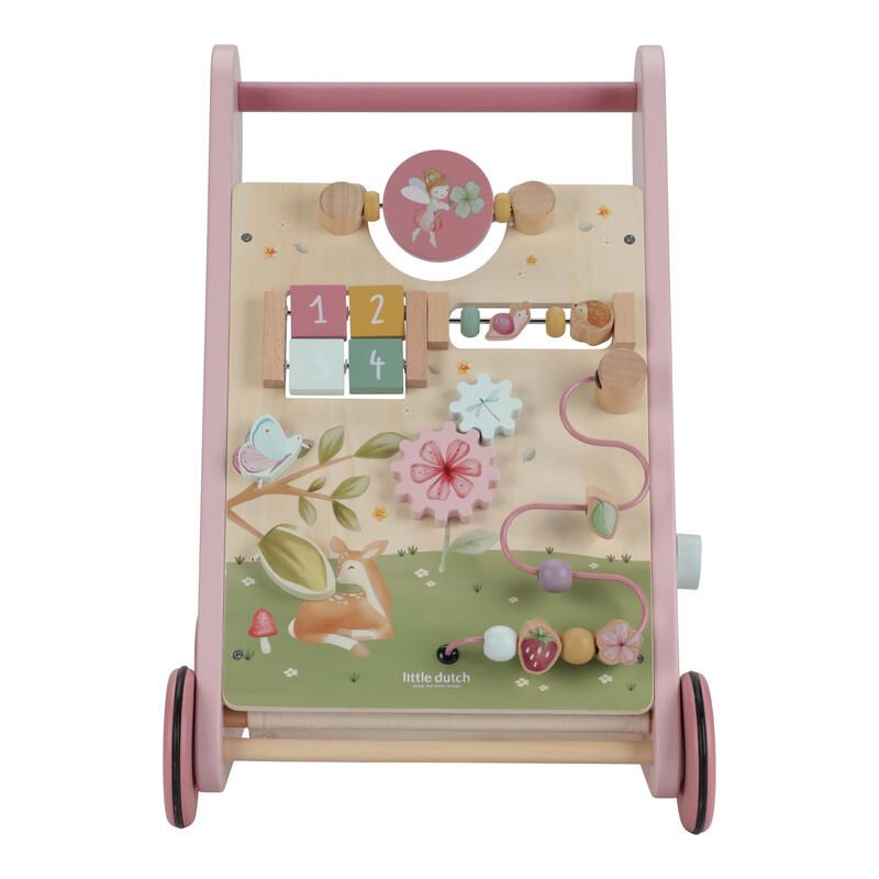 Chariot De Marche Fairy Garden Rose Marron Jaune Beige Vert M - little dutch