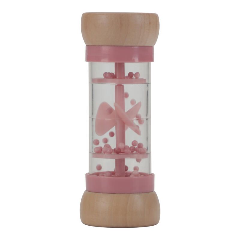 Hochet De Pluie En Bois Fsc Fairy Garden Rose Bois Beige - little dutch