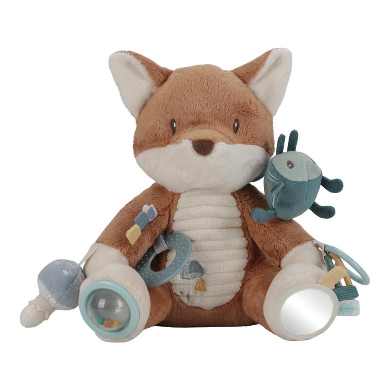 Peluche Activites Renard Forest Friends Bleu Marron Beige Vert Jaune - little dutch