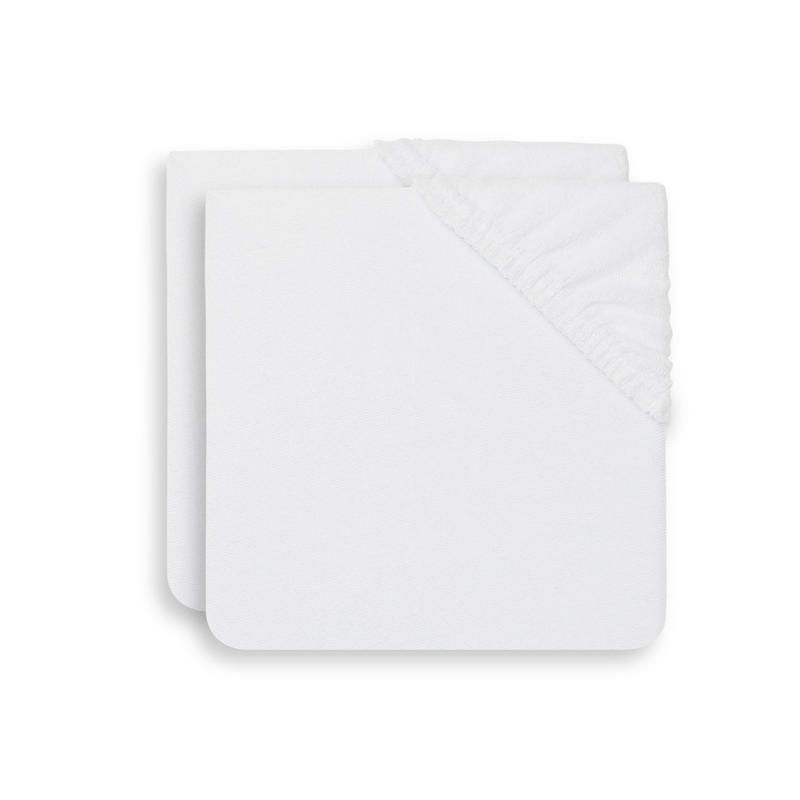 Lot de 2 housses de matelas à langer éponges 50x70cm blanc - jollein