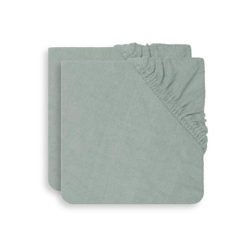 Lot de 2 housses de matelas à langer éponge 50x70 cm Ash Green - jollein