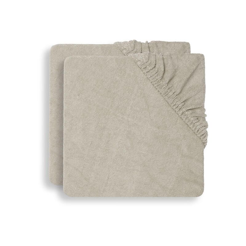 Lot de 2 housses de matelas à langer éponge Nougat - jollein