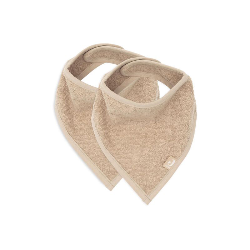 Bavoir Bandana Eponge X2 Basics Biscuit - jollein
