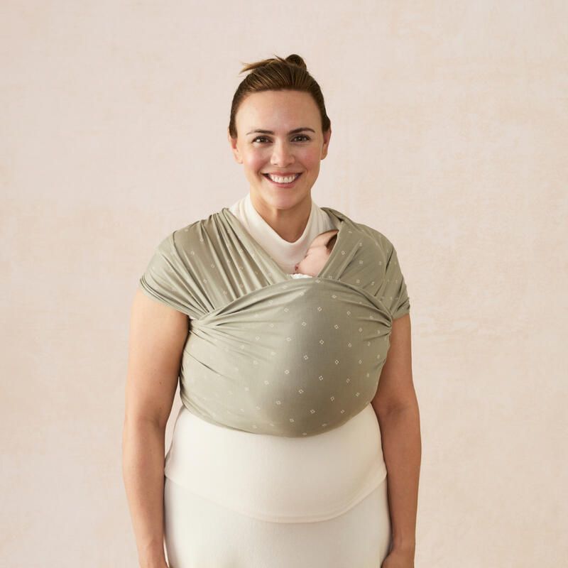 Écharpe de portage nouveau-né Aura Olive Diamonds - ergobaby