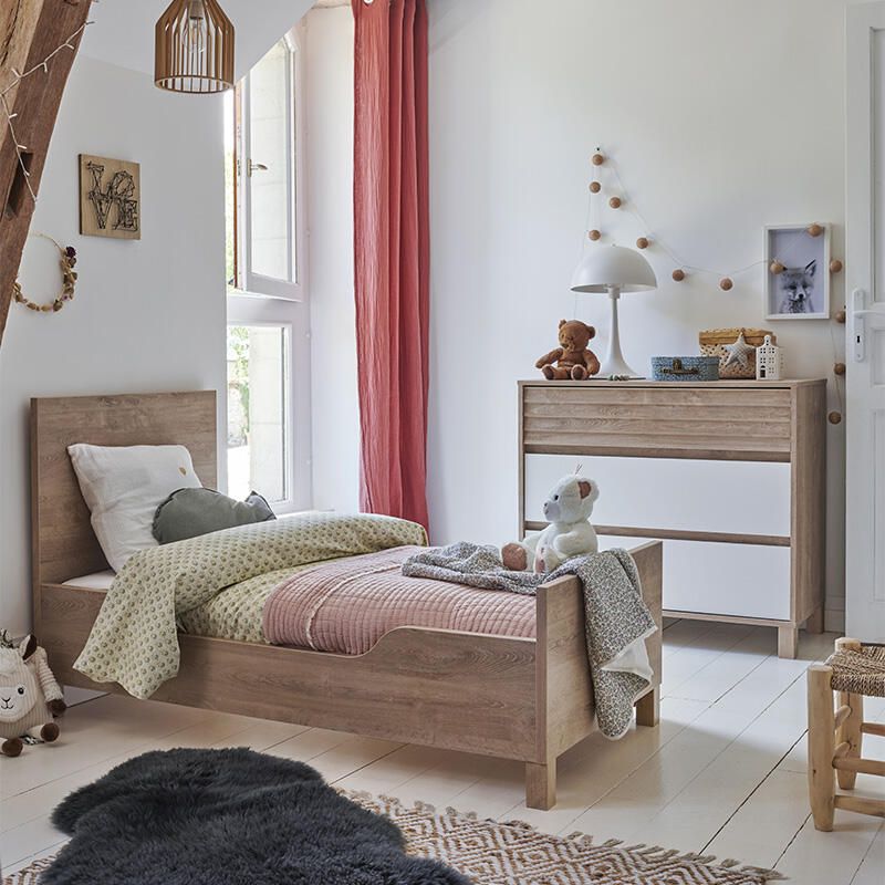 Chambre Trio Achille Lit bébé évolutif 70x140cm + Commode + Armoire - galipette