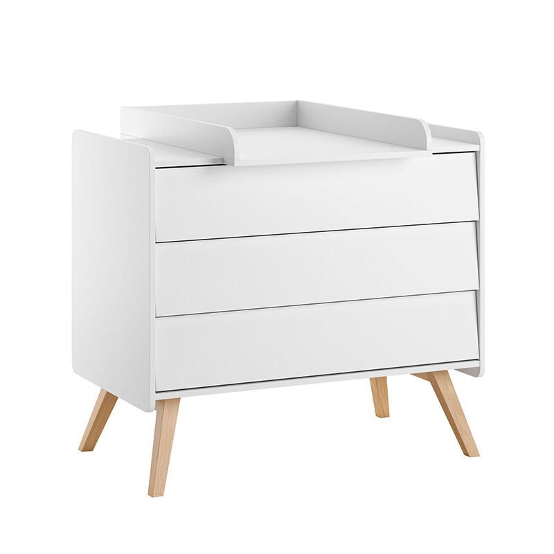 Commode 3 tiroirs Vintage Blanc - vox