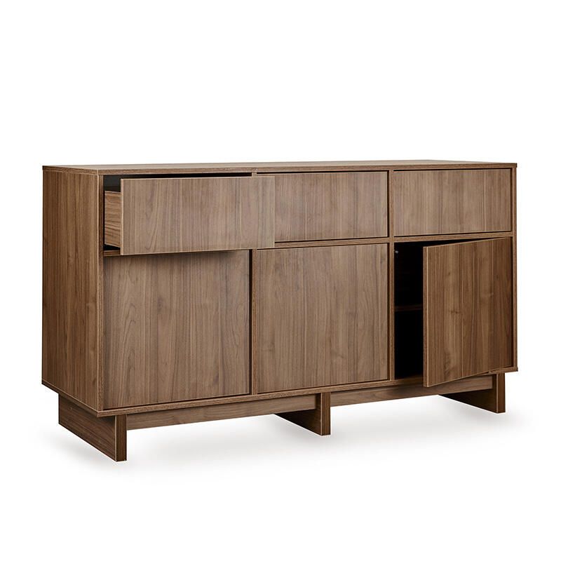 Commode XL 3 tiroirs 3 portes Kyo Walnut - quax